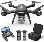 Holy Stone HS700E GPS Drone for Adults with Cameras 4K UHD, EIS Anti Shake 130°FOV Camera Drone, Quadcopter with 5GHz FPV Transmission, Brushless Motor, Easy Auto Return Home, Follow Me, 2 Batteries and Carrying Case Included