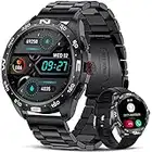 LIGE Montre Connectée Homme avec Appel Bluetooth/Mot de Passe de Protection, Montre Connecté 20 Modes Sportifs/Fréquence Cardiaque, Smartwatch IP67 Étanche pour Android iOS, 2 Bracelets, Noire