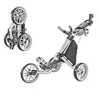 Caddytek Caddylite EZ V8-EZ-Fold 3 Wheel Golf Push Cart Version 8, Silver, One Size