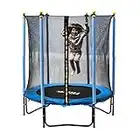 Cama elástica Infantil 140 Plus - Azul - Trampolín para niños y niñas con Red de Seguridad Ideal para Exterior o Interior