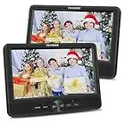 FANGOR 10.1'' Car DVD Player Dual Screen, Headrest Video Player with 5 Hour Rechargeable Battery, Twin Screen for Kids Support USB&SD Slot