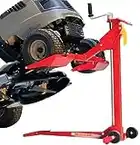 MoJack EZ Max - Residential Riding Lawn Mower Lift, 450lb Lifting Capacity, Fits Most Residential & Ztr Mowers, Folds Flat For Easy Storage, Use for Mower Maintenance Or Repair, Red