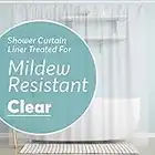 BigFoot Shower Curtain Liner – 72 x 72 PEVA Heavy Duty Shower Curtain with Rustproof Metal Grommet and 3 Magnetic Weights – Odor Free and Compatible with Standard Showers, Clear