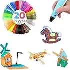 3D Stift Filament PLA 1.75mm 20 Farben Insgesamt 328ft, Je 5M 3D Pen PLA Filament, 3D Stift Farben Set für 3D Stift and 3D Druck Stift, Geburtstagsgeschenkidee für Kinder und Freunde Kindertag