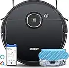 Ecovacs DEEBOT OZMO 920 2in1 Mopping Robotic Vacuum with Laser Navigation, No-Go Zones, Systematic Cleaning, Multi-Floor Mapping, Works with Alexa & App, Large, Black
