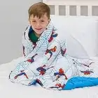 Disney Couverture lestée officielle Ultimate Spiderman Webmaster | Couverture lourde pour dormir, soulager le stress, l'anxiété et apaisant sensoriel | 100 % coton super doux, 2 kg