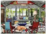 Ceaco - Tracy Flickinger - Lake Cabin - Oversized 300 Piece Jigsaw Puzzle