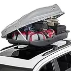 TACTIK Rooftop Cargo Carrier Hard Shell, X-Large, Grey - Rooftop Cargo Carrier for Top of Vehicle - Car Roof Cargo Carrier - Load & Unload from Both Sides - Made in USA - 57" x 38.5" x 17.75"