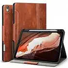 Antbox Compatible with iPad Air 5th Generation Case 2022/ iPad Air Case 4th Generation 10.9'' 2020 Vegan Leather with Pencil Holder Typing Angle Auto Sleep/Wake Muti-Stand iPad Air 5/4 Case (Brown)