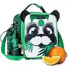 Trueché 8L Kühltasche, Isolierter Kühlbox Lunchtasche Kinder Brotdose für Kinder, Mädchen - Picknicktasche, Thermotasche Für Essen, Schule Panda Urwald