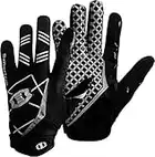 Seibertron PRO 3.0 Elite Ultra-Stick Sports Receiver Gloves/Guanti da Football Americano PRO Ricevitore Gioventù e Adulti Nero M