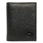 LOLUNA® Etui Porte Carte de crédit RFID/NFC - 3 Volets - 9 Cartes - Mini Portefeuille - Compact - Homme/Femme - Cuir Vachette Véritable (Noir)