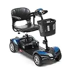 Drive Scout Class 2 Portable 4 Wheel Mobility Scooter 12 AMP Batteries - Blue