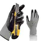 Guantes de trabajo Guantes de hombre Guantes de mujer Guantes a prueba de cortes Guantes de jardinería Guantes de jardín a prueba de espinas Guantes impermeables Guantes reutilizables -Tg.9 Gris