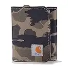 Carhartt Men's Standard Trifold, Durable Wallets, Available in Leather and Canvas Styles, Nylon Duck (Blind Duck Camo), One Size