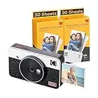 Kodak Mini Shot 2 Retro | 68-Sheet Bundle | Portable Wireless Instant Camera & Photo Printer, Compatible with iOS & Android and Bluetooth Devices, Real Photo (2.1x3.4) 4Pass Technology - White