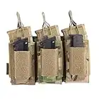 EXCELLENT ELITE SPANKER Open Top Single/Double/Triple Mag Pouch für M4 M16 AK AR Magazine und Pistol Mag Pouch(Triple-Multicam)