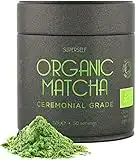 Organic Matcha Green Tea Powder - Ceremonial Grade - 50g (50 servings) Gift Tin - Premium Matcha Tea Powder - Certified Organic by The Soil Association - 100% Pure Stone Ground Tea Leaves - Vegan