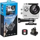 AKASO EK7000 4K30FPS Action Camera - 20MP Ultra HD Underwater Camera 170 Degree Wide Angle 98FT Waterproof Camera with Accessory Kit - Silver