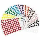 Hybsk 10mm Round Coloured Dot Stickers Sticky Labels, 10 Colours, Total Pack of 1400