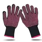 2 Lessmon Hair Styling Heat Resistant Gloves with Non Slip Silicone Bump