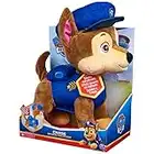 PAW PATROL Interaktives Plüschtier Chase - mit wedelndem Schwanz, 20+ Geräuschen und Musik, ca. 32 cm, ab 3 Jahren