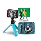 VTech Kidizoom Video Studio HD blau – Kinderkamera mit Greenscreen, Stativ, Effekten, Selfielinse und vielem mehr – Für Kinder von 5-12 Jahren, único