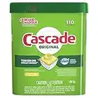 Cascade Dishwasher Detergent Pods, Actionpacs Dishwasher Pods, Lemon Scent, 110 Count, Packing may vary