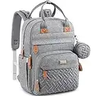 BabbleRoo Sac à Dos à Langer avec Matelas à Langer pour Bébé – Grande Capacité Sac à Couches Multifonction Imperméable Sac de Voyage avec étui à sucette détachable, Unisexe (Gris)