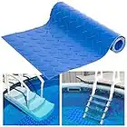 Pool Ladder Mat, Anti-skidding Swimming Pool Ladder Mat Step Pad for Above Ground Pool Liner and Stairs (36" X 16", Blue)