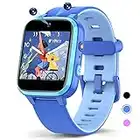 MgaoLo Kids Smart Watch for Girls Boys,HD Touch Screen Toys with 16 Puzzle Games Music Video Player Dual Camera Pedometer Flashlight Alarm Clock,Birthday for 3-10 Years Old (Blue)