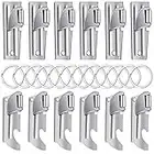 Military Can Openers with Key Ring, 2 Styles, Stainless Steel, Portable for Travel, Camping (12 Pieces)