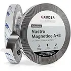 GAUDER Nastro Magnetico Autoadesivo A + B I Nastro Magnetico per Zanzariere e Tende | Nastro Magnetico Forte (3 m + 3 m)