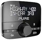 Pure Highway 400 In-Car DAB+/DAB Digital Radio FM Adapter with Bluetooth for Music Playback – DAB Car Radio Adapter/Transmitter and Bluetooth FM Transmitter, Black