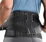 FREETOO Fascia Lombare Supporto Schiena,Regolazione della Fascia Schiena Con 7 Stays,Allevia il Dolore Dlla Vita Fascia Lombare Posturale,Supporto Lombare Per La Scoliosi Sciatica,M(Vita 90-110 CM)