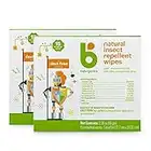 Babyganics DEET Free Travel Size Insect Repellant Wipes | Natural Plant Based, 30 Wipes (2 Packs of 15)
