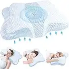 DIKI Nackenkissen Orthopädisches Kopfkissen Memory Foam Kissen Nackenstützkissen HWS Kissen ergonomisches Nackenhörnchen Kissen Nackenschmerzen, für Rücken-, Seitenschläfer, 60 * 40 * 8/11cm