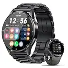 Smartwatch Uomo Orologio Fitness Chiamata Bluetooth, 1,32" Full Touch 360*360 Smart Watch con Cardiofrequenzimetro SpO2 Calorie 70 Modalità Sport Activity Tracker Cronometro per Android/iOS(Nero)