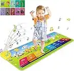 RenFox Tappeto Musicale Bambini, Tappeto Pianoforte Regalo di Compleanno per Bambini 1 Anno, Tappetino Danza Stuoia Strumento, Educativo Giocattolo per Ragazze Ragazzi 1-5 Anni (100 * 36.5 cm)