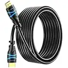 BlueRigger 4K HDMI Cable 50FT (4K 30Hz, HDR10, in-Wall CL3 Rated, High Speed, HDCP2.2, eARC) - Long HDMI Cable Compatible with Home Theatre, HDTV, Gaming Consoles, Streaming Devices