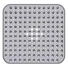 Yolife Square Shower Mat for Bathtub, 21 x 21 Inches Bath Tub Mats with Big Suction Cups, Non-Slip with Drain Holes, BPA Free, Latex Free, Machine Washable (Grey)