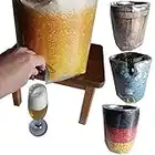 BierEx Fasskühler 5 Liter Kühlmanschette 5 Liter fass Fässer Bierfasskühler Partyfass Kühler Dose Bier 5 L Bierfass (Bieroptik)