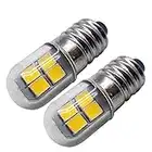 Ruiandsion E10 LED Lampe 4,5V - 6V E10 LED Lampe mit Schraubensockel 2835 8SMD Chips Gelbes Upgrade für Scheinwerfer Taschenlampen Taschenlampe, unpolar (2er Pack)