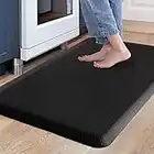 Carvapet Antiscivolo Tappetino da Cucina Anti-Fatica Stuoie in Piedi PVC Ammortizzato Comfort Tappeto da Cucina(Nero,44x70cm)