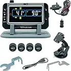 TST 507 Tire Pressure Monitoring System with 4 Cap Sensors and Color Display for Metal/Rubber Valve Stems by Truck System Technologies, TPMS for RVs, Campers and Trailers