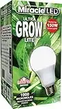 Miracle LED Commercial Hydroponic Ultra Grow Lite - Replaces up to 150W - Daylight White Full Spectrum LED Indoor Plant Growing Light Bulb for DIY Horticulture & Indoor Gardening (605188)