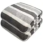 Microfiber Bath Towel Sheets, 2 Pack Lightweight, Absorbent, Super Fluffy and Fast Drying Towel for Travel, Vacation, Fitness and Yoga (35" x 70", Grey)