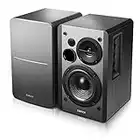 Edifier R1280DB Powered Bluetooth Bookshelf Speakers - Optical Input - Wireless Studio Monitors - 4 Inch Near Field Speaker - 42W RMS - Wood Grain (Black)