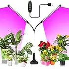 KOOSEED Grow Lights for Indoor Plants 20W, Full Spectrum LED Grow Light with Table Clip Auto ON/Off Timer, Plant Grow Light 360° Adjustable Gooseneck, 3 Light Modes & 10 Dimming Levels