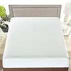 Home Beyond & HB design - Waterproof Bamboo Mattress Protector Queen Size - Soft Breathable Hypoallergenic Bed Bug Proof Mattress Cover - Deep Pocket up to 18-Inch - Vinyl Free, White